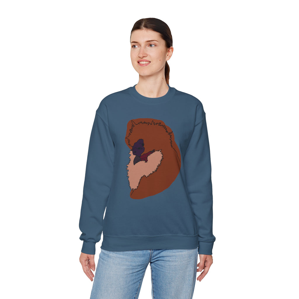 Hand-Drawn Silkie Portrait Crewneck Sweater