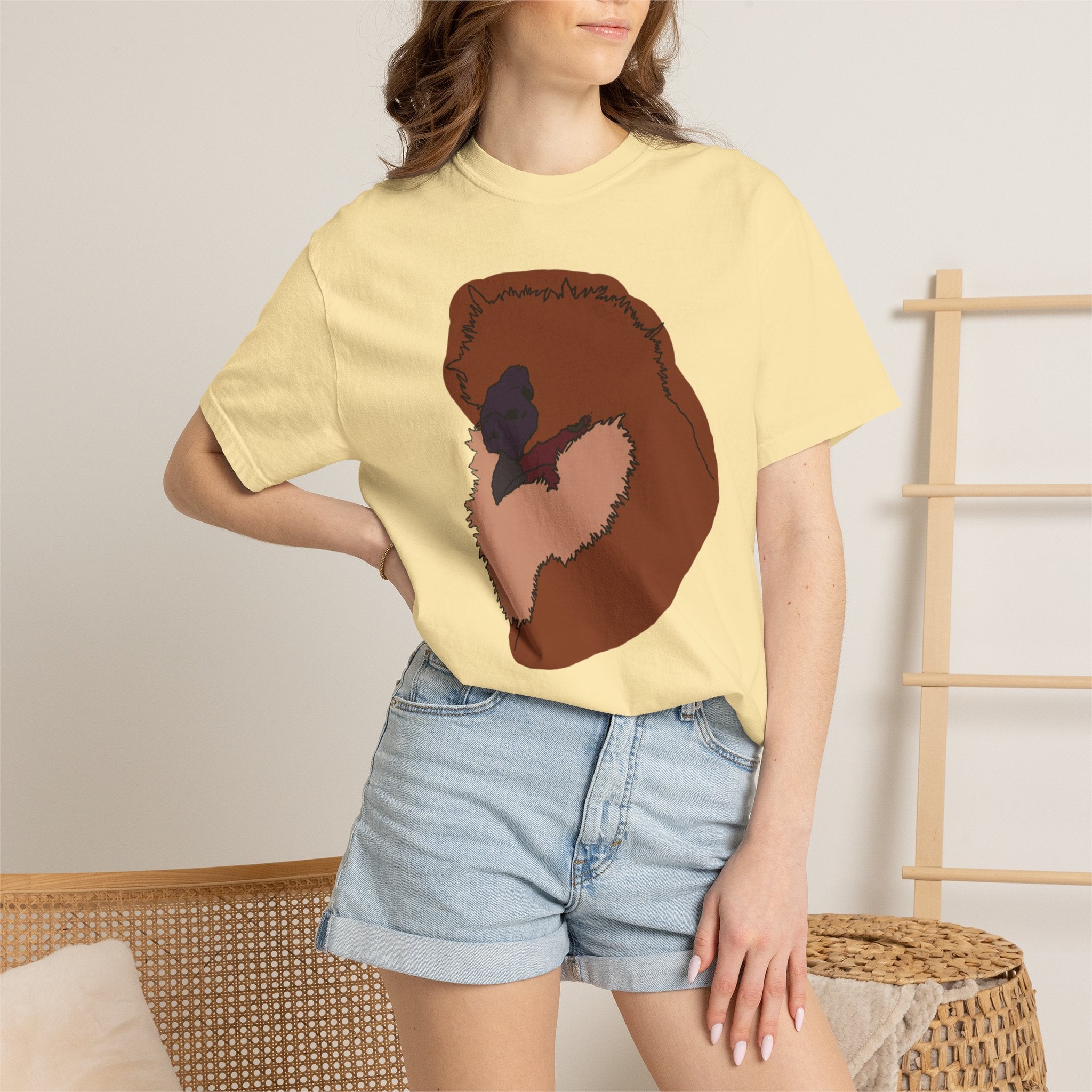 Hand-Drawn Silkie Portrait T-shirt