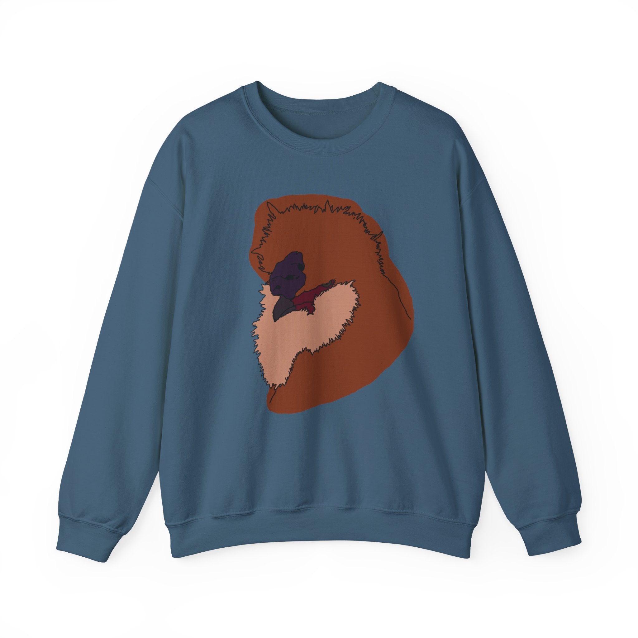 Hand-Drawn Silkie Portrait Crewneck Sweater