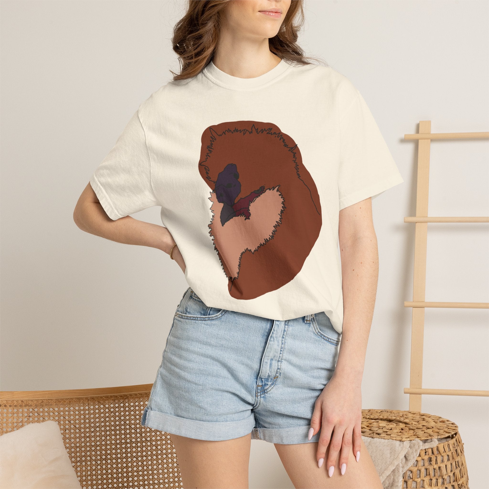 Hand-Drawn Silkie Portrait T-shirt