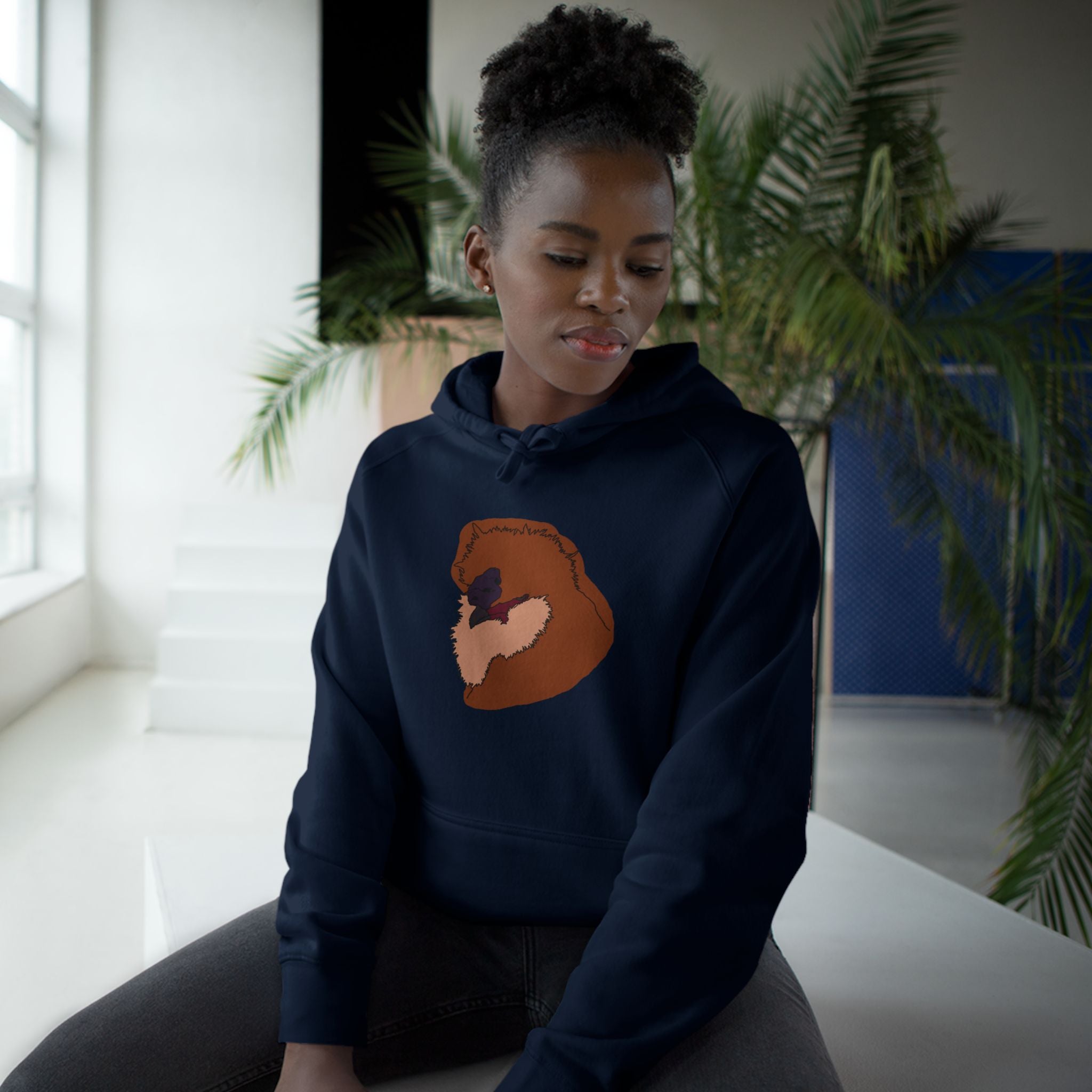 Hand-drawn Silkie Portrait Hoodie