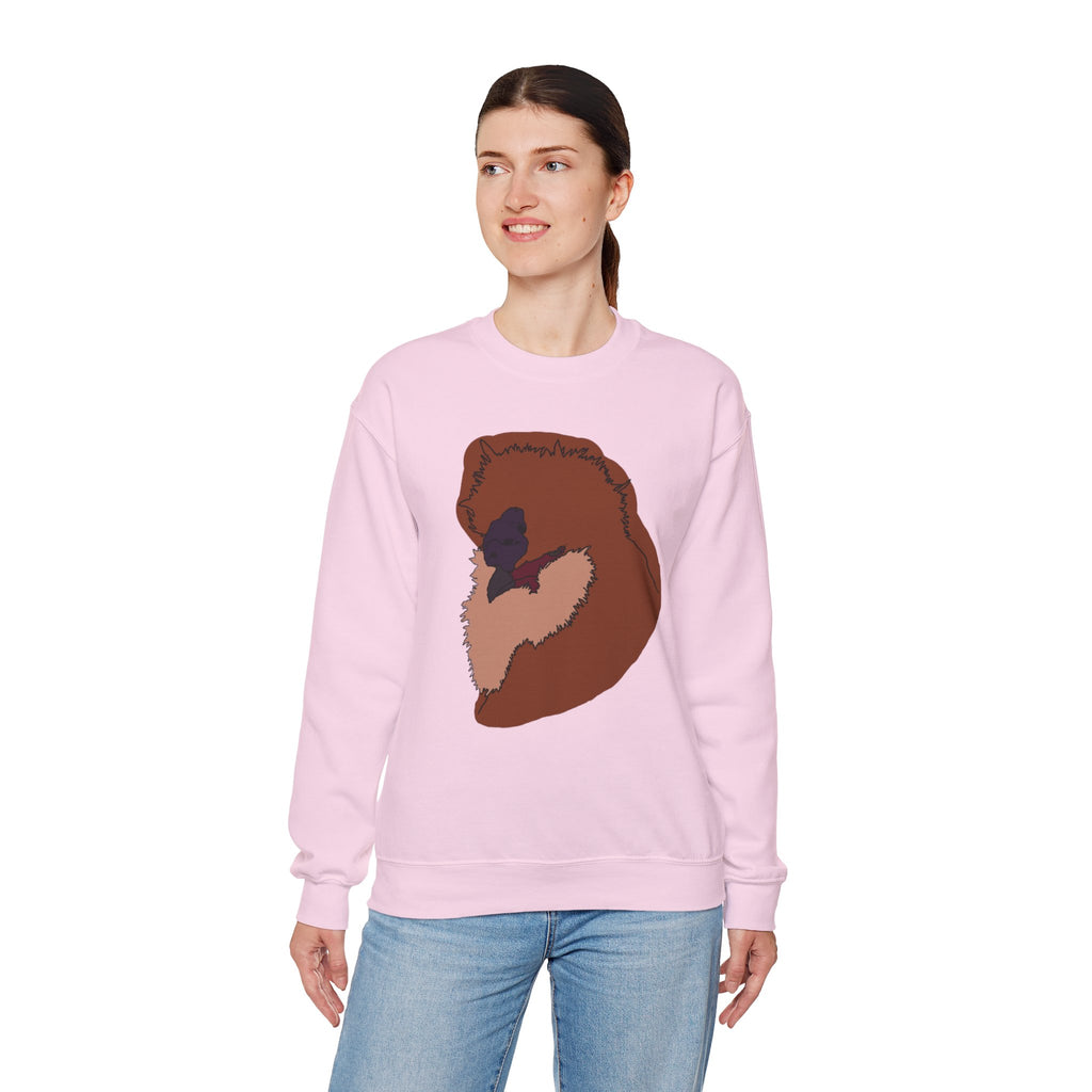 Hand-Drawn Silkie Portrait Crewneck Sweater