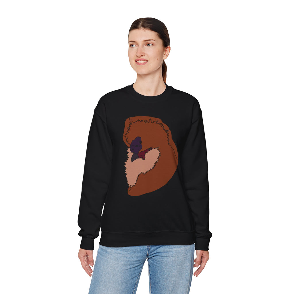 Hand-Drawn Silkie Portrait Crewneck Sweater