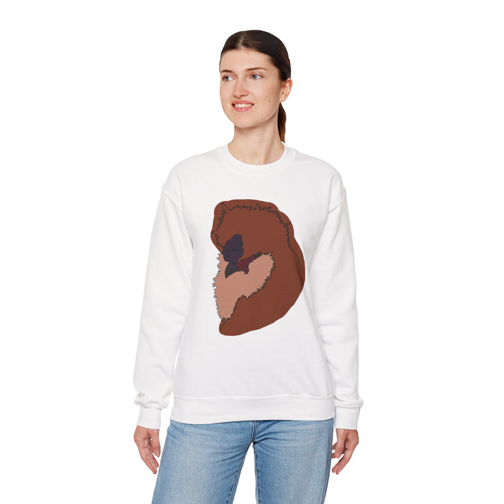 Hand-Drawn Silkie Portrait Crewneck Sweater