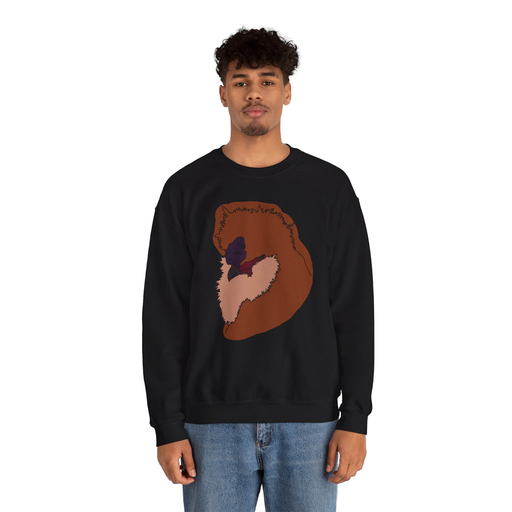 Hand-Drawn Silkie Portrait Crewneck Sweater
