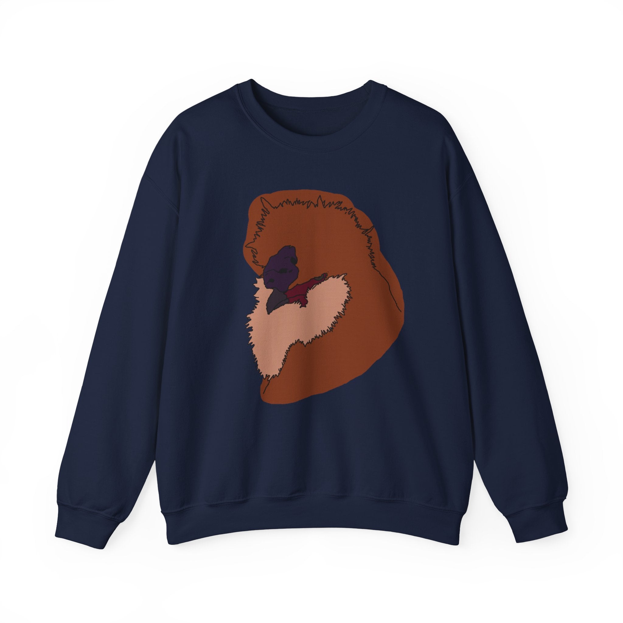 Hand-Drawn Silkie Portrait Crewneck Sweater