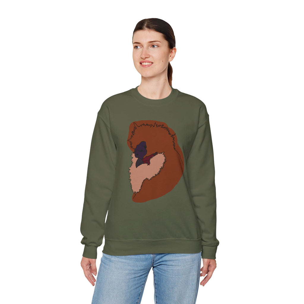 Hand-Drawn Silkie Portrait Crewneck Sweater