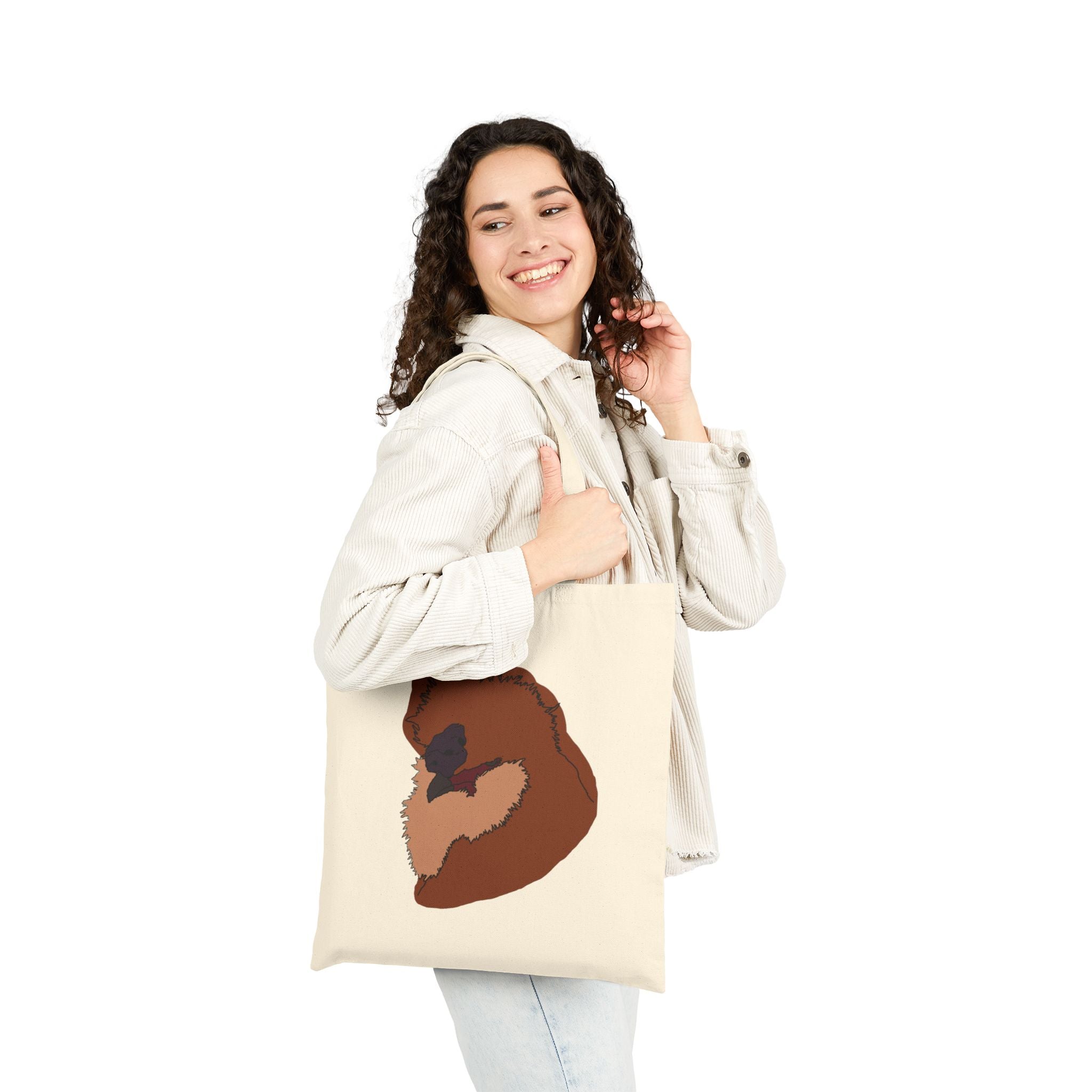 Hand-Drawn Silkie Portrait Tote Bag
