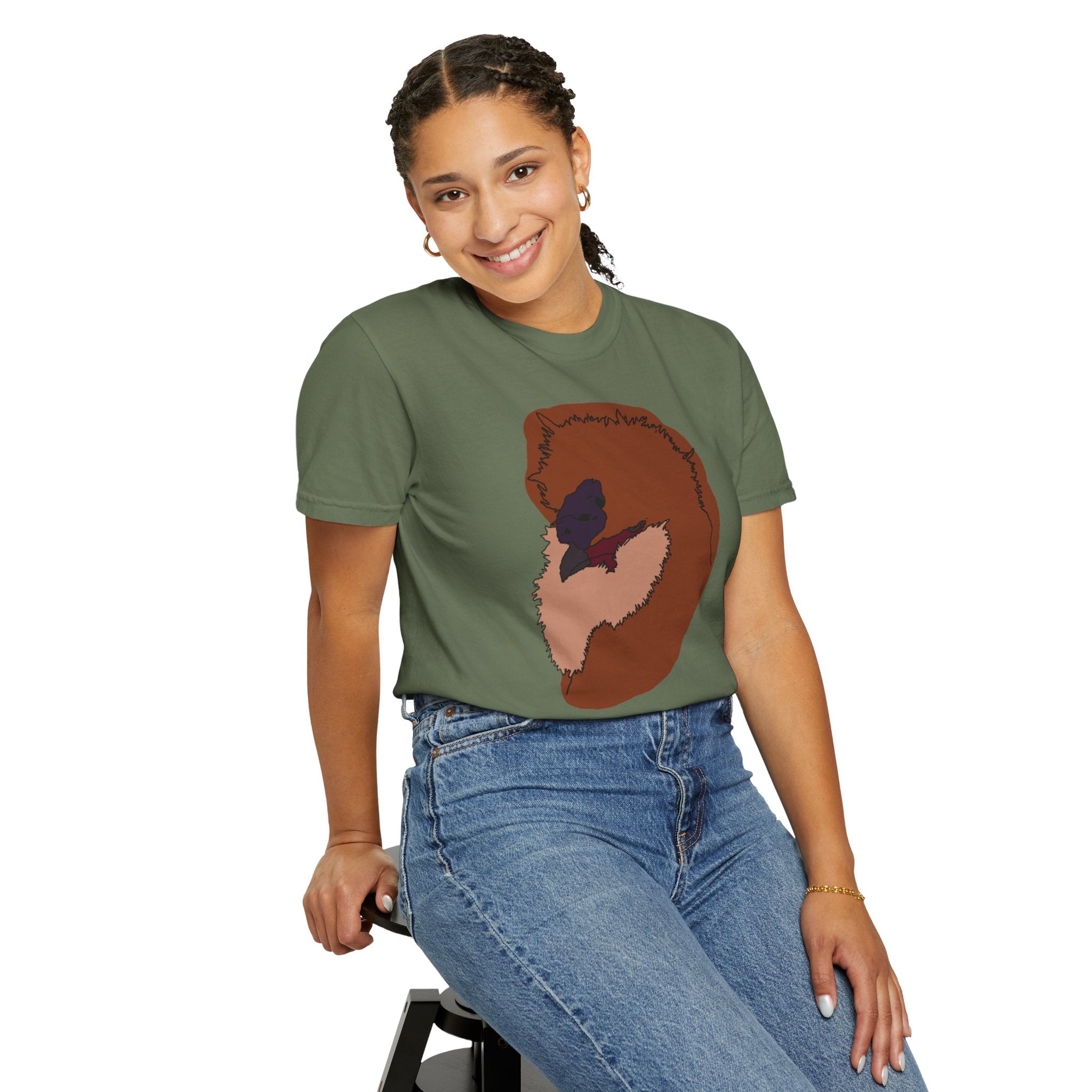 Hand-Drawn Silkie Portrait T-shirt