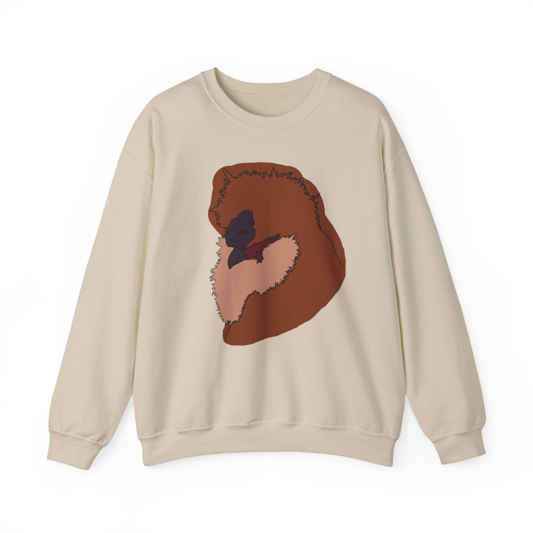 Hand-Drawn Silkie Portrait Crewneck Sweater