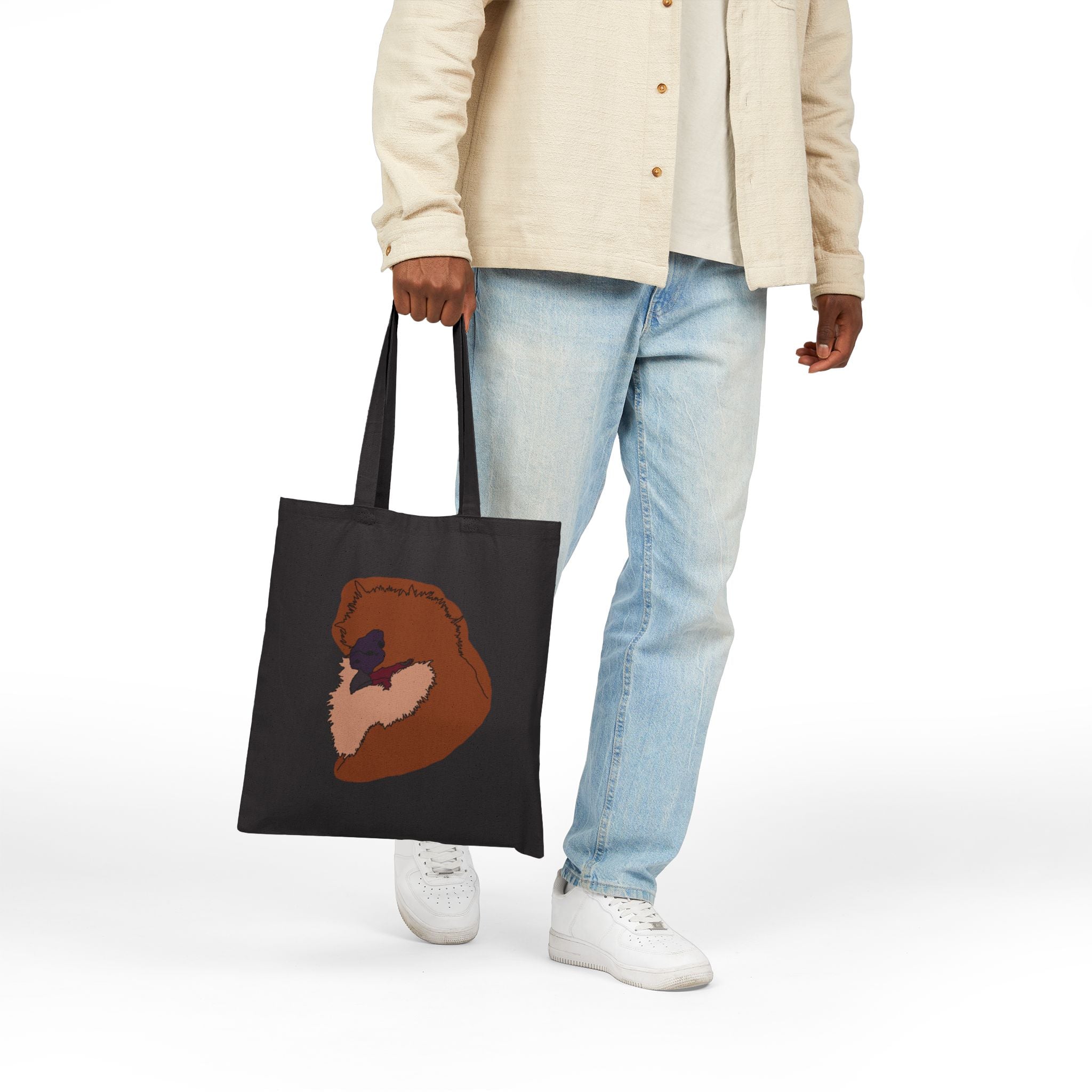 Hand-Drawn Silkie Portrait Tote Bag
