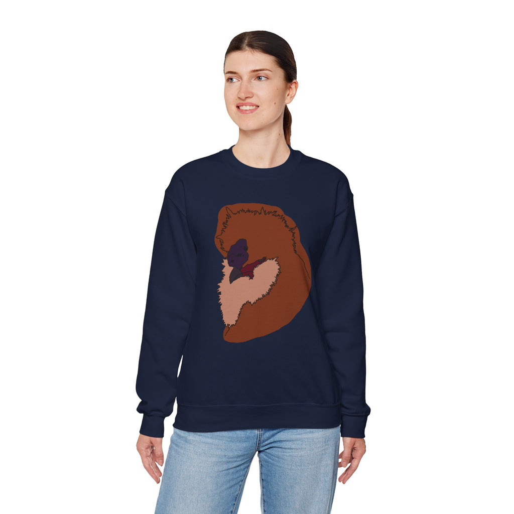 Hand-Drawn Silkie Portrait Crewneck Sweater
