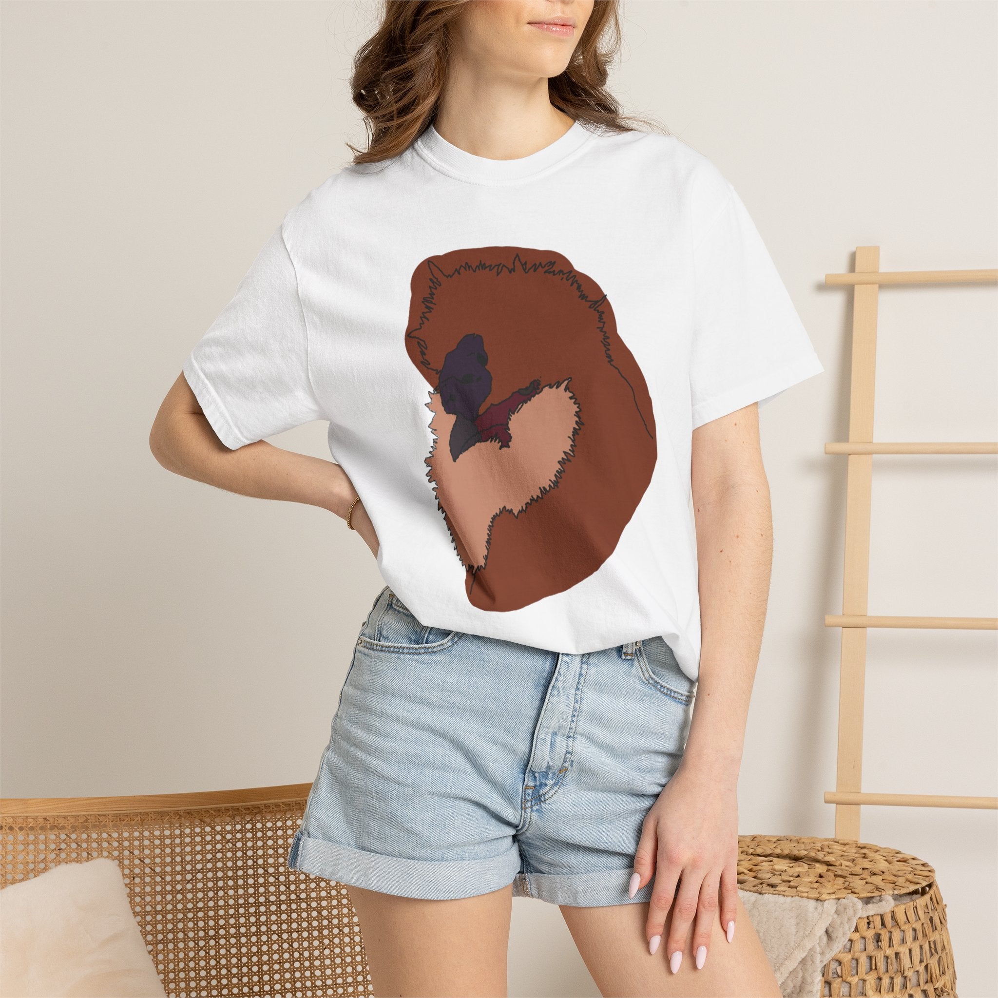 Hand-Drawn Silkie Portrait T-shirt