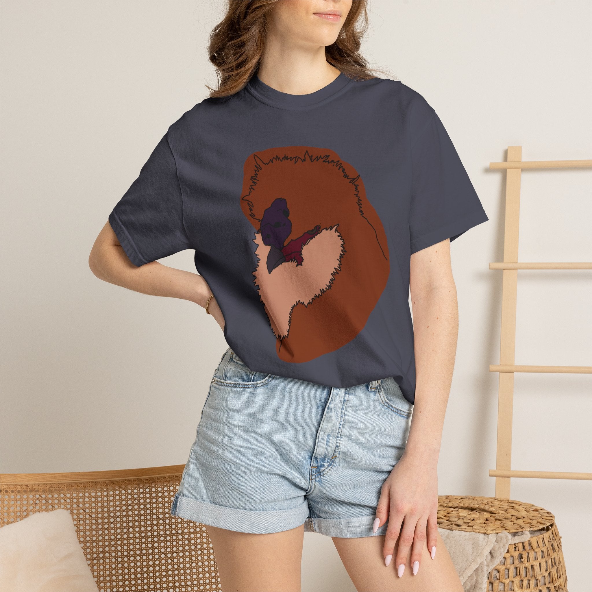 Hand-Drawn Silkie Portrait T-shirt