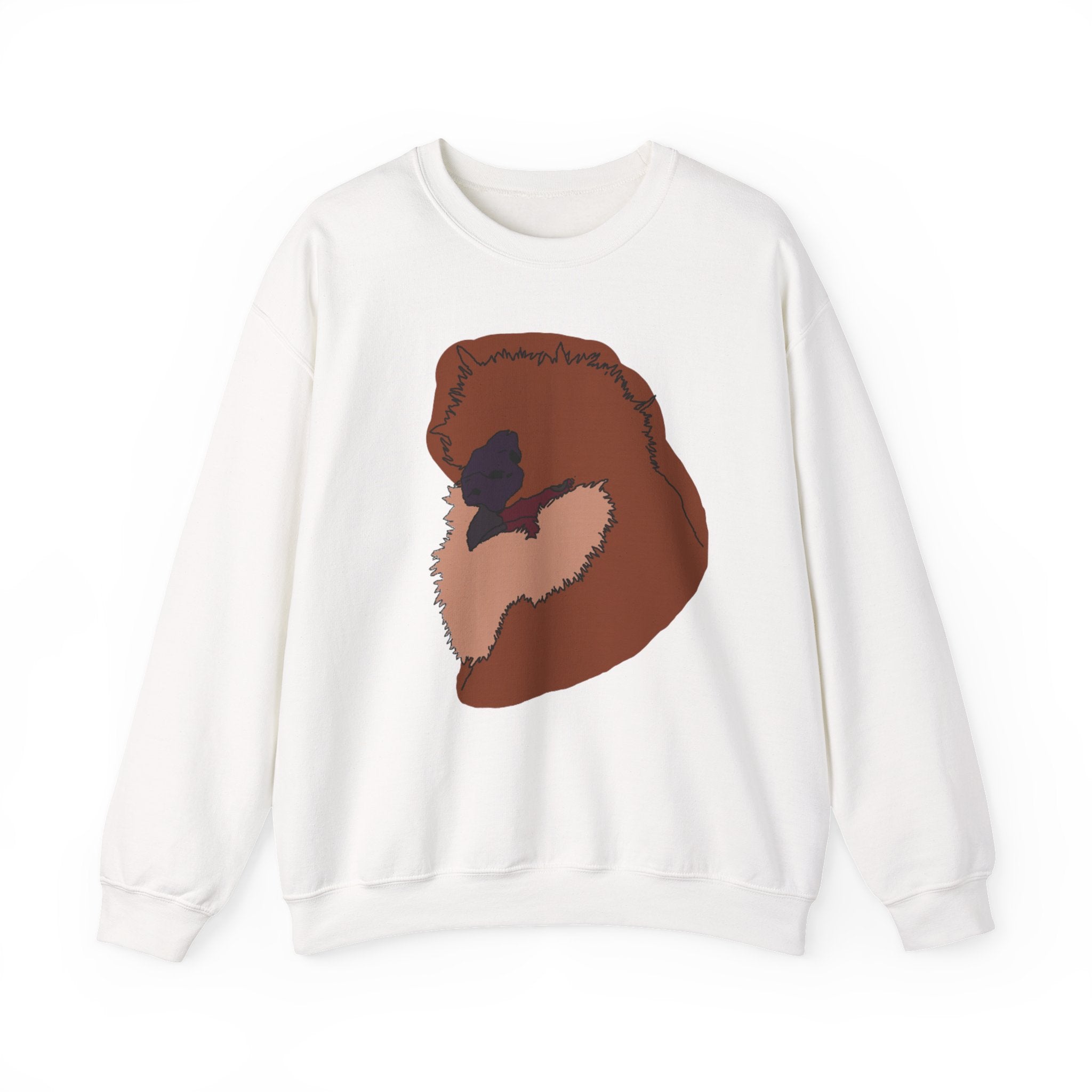 Hand-Drawn Silkie Portrait Crewneck Sweater