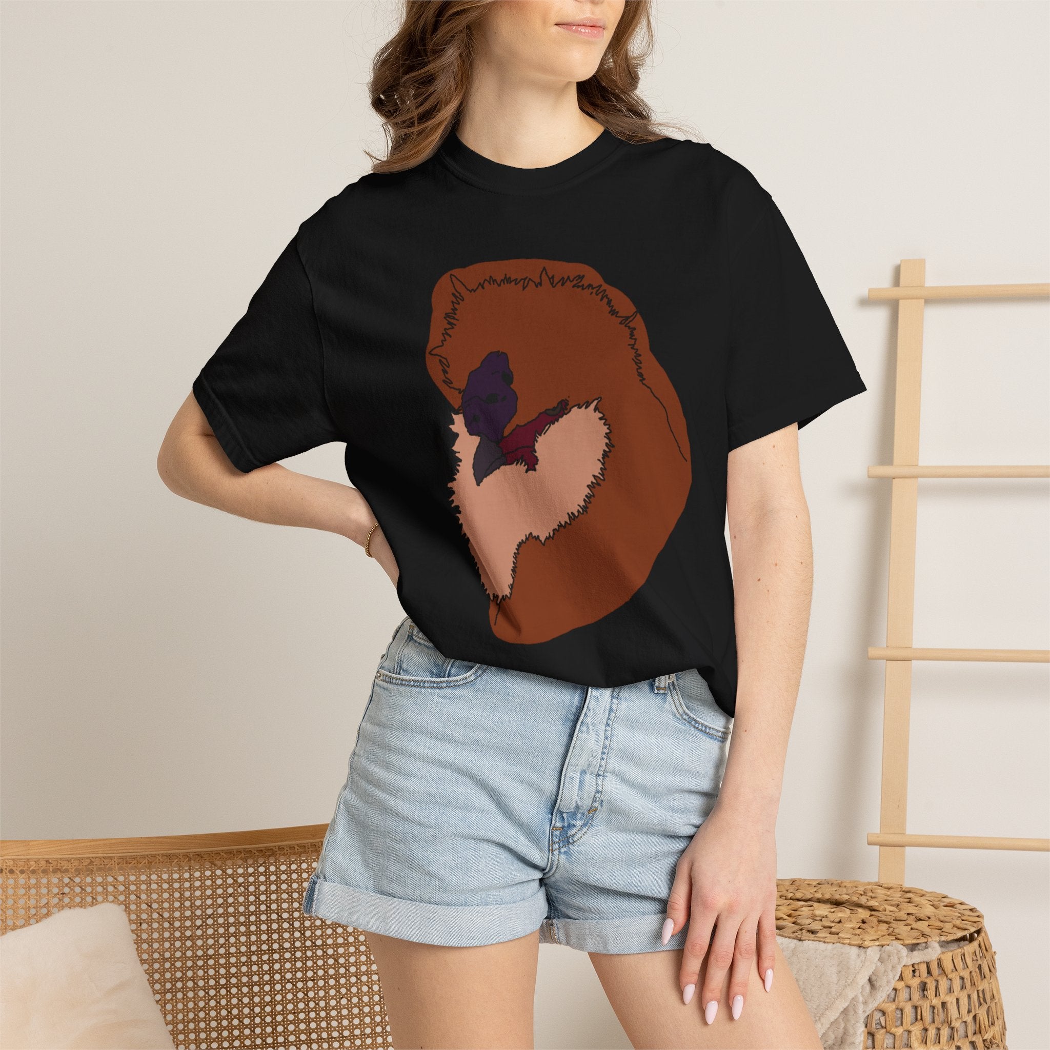 Hand-Drawn Silkie Portrait T-shirt